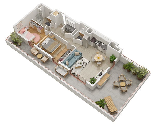 Claude Rizzon- Parc en Ciel - Montigny-lès-Metz - Axonométrie