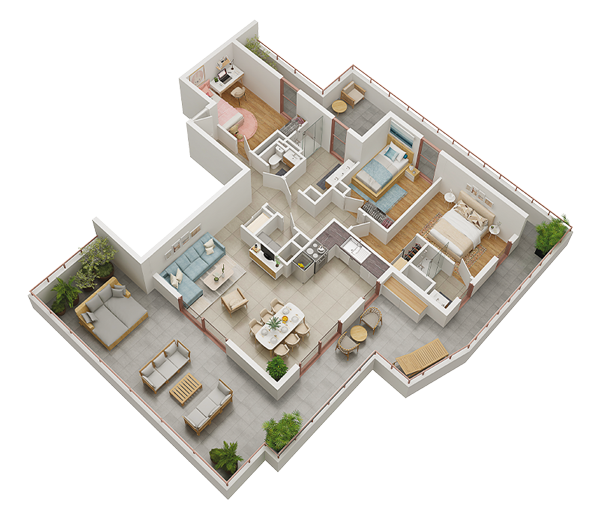 Claude Rizzon- Parc en Ciel - Montigny-lès-Metz - Axonométrie